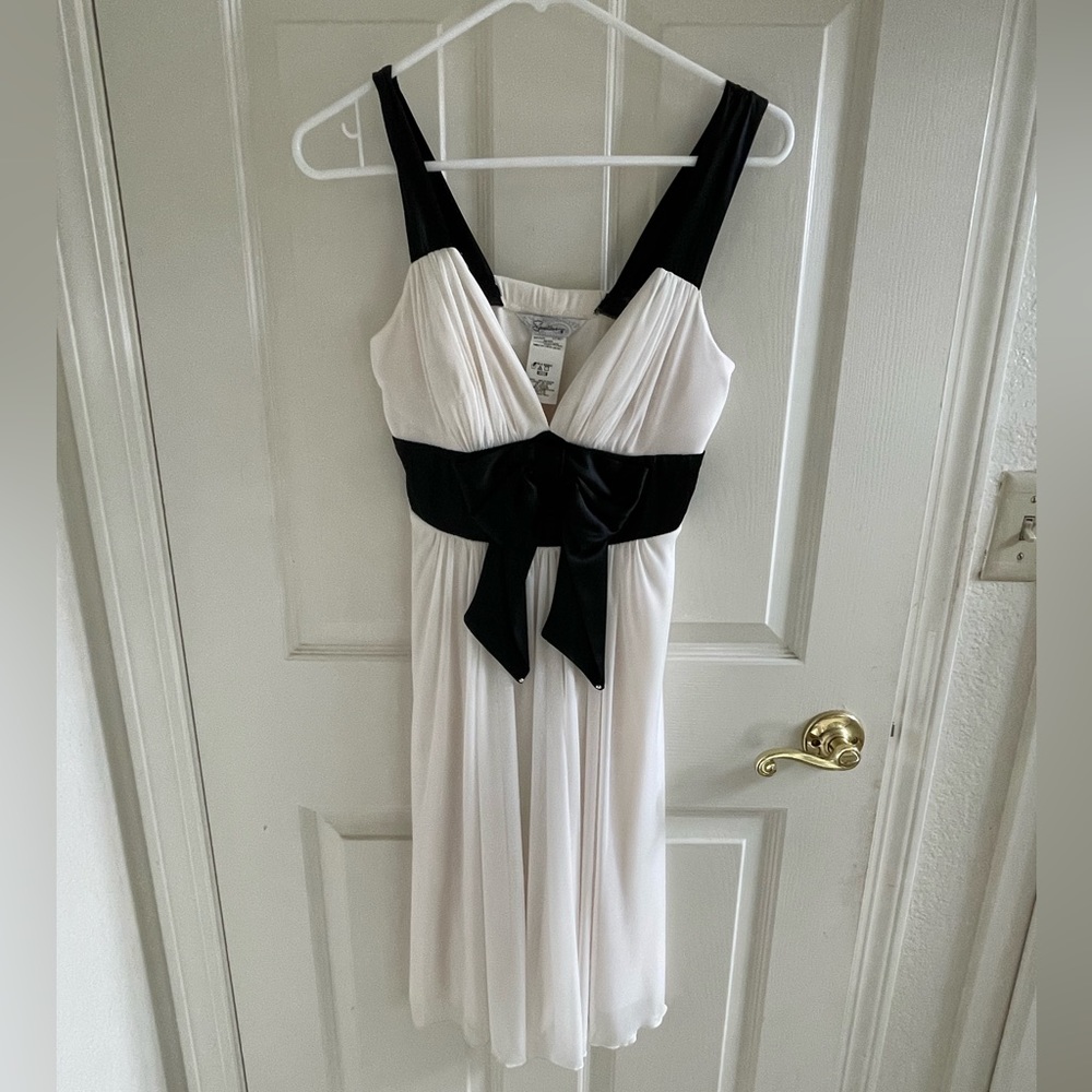 Black and white formal dress